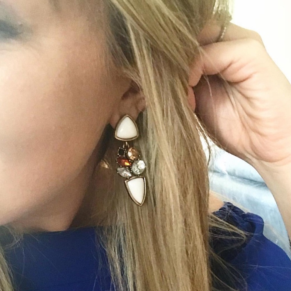 White Fashion Earrings - Picture 4 of 8